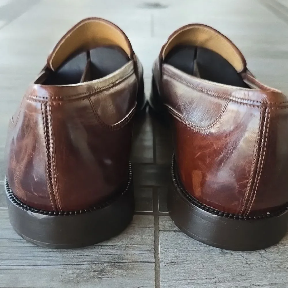 Johnston & Murphy Dark Brown Leather Tassel Loafers